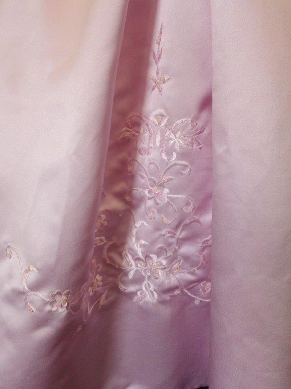 pink dress embroidery